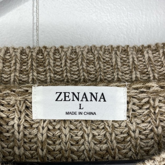 Zenana knit sweater. Size large - Picture 3 of 6